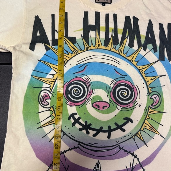 Cream Long Sleeve Sweater with Artistic Monster Designs - Picture 4 of 10